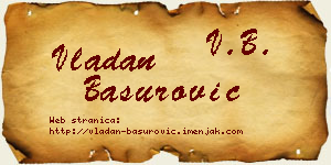 Vladan Basurović vizit kartica